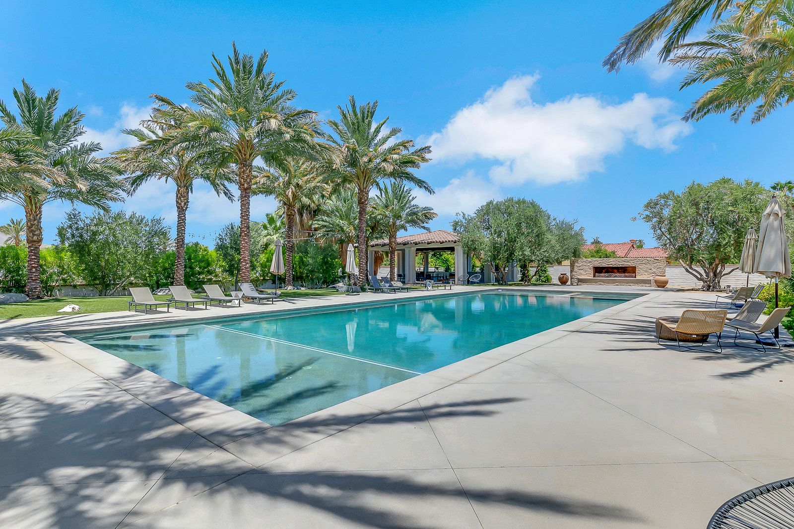 Swimming pool and terrace at Cache Estate